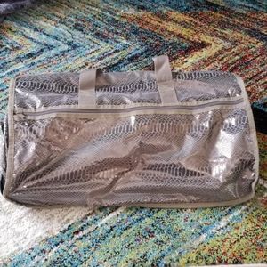 Gold Snakeskin Duffel Bag